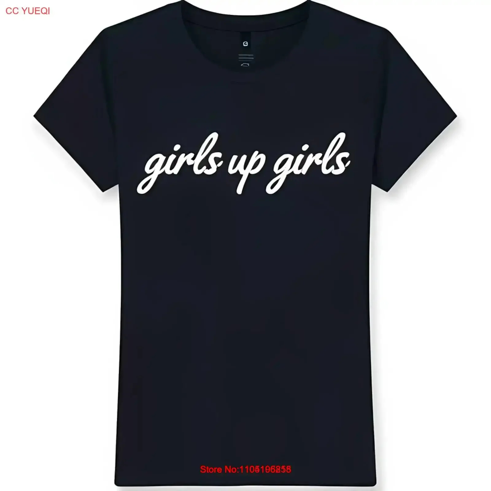 

Empowering Black T Shirt for Women ' Up Cursive Design Casual Wear vintage Washed graphic fashion Stretched Breathable Slightly