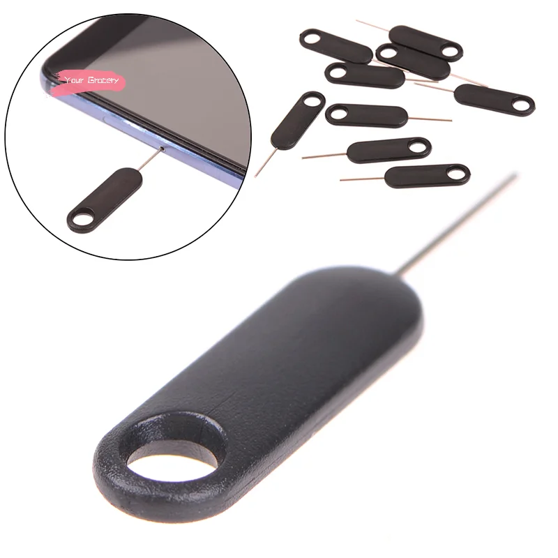 10Pcs Anti-Lost Eject Sim Cards Tray Open Pin Needle Key Tool Ejetor for Phone Pad Mobile Smartphone SIM Remover Accessories