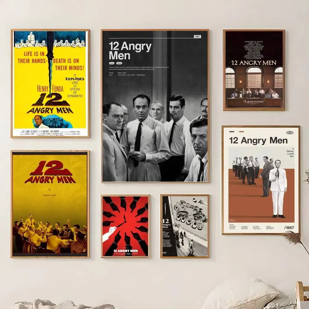 Hot Movie 12 A-Angry MenS Poster Suitable For Living Room,bedroom,bar,Hallway Bar Wall Art Prints Decoration Gifts