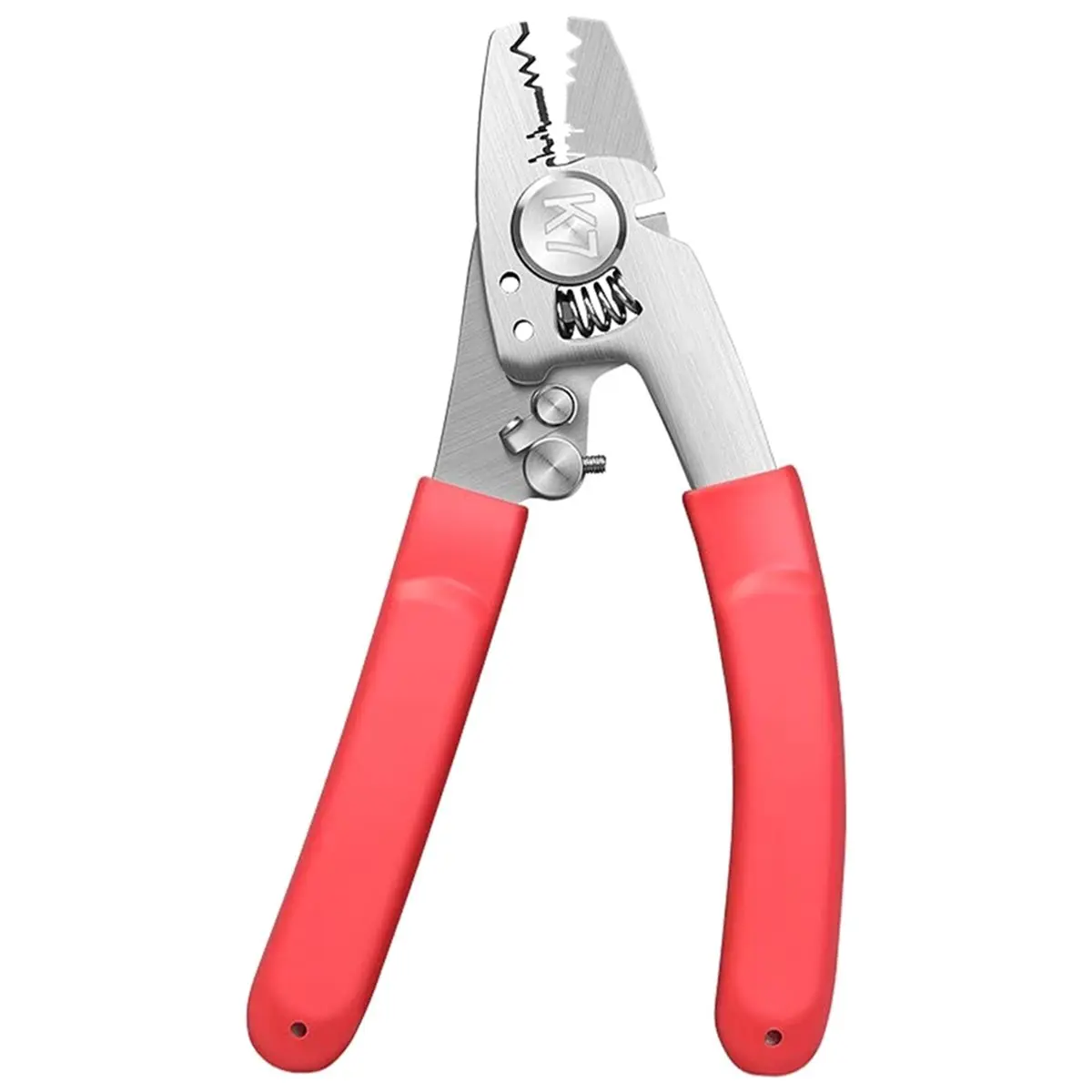 A1543K K7 Stainless Steel Fiber Stripper 7 in 1 Fiber Optic Stripping Tool FTTH Optical Fiber Aramid Fiber Wire Cutter Pliers SU