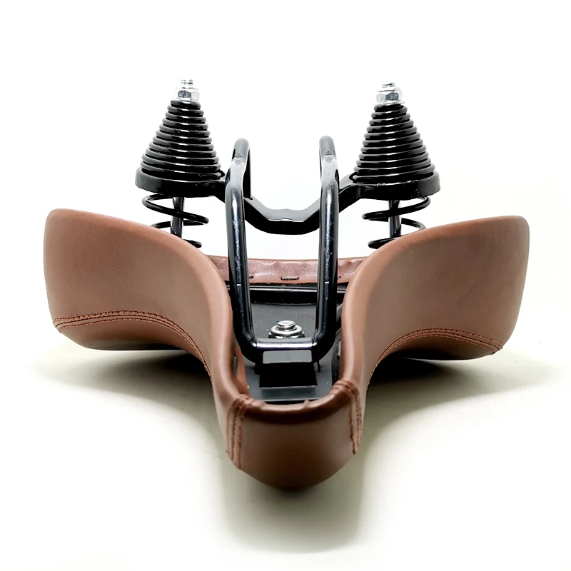 G03 Bicycle Retro Car Beach Bike Saddle Large Pull Down Spring Saddle Conical Spring Saddle
