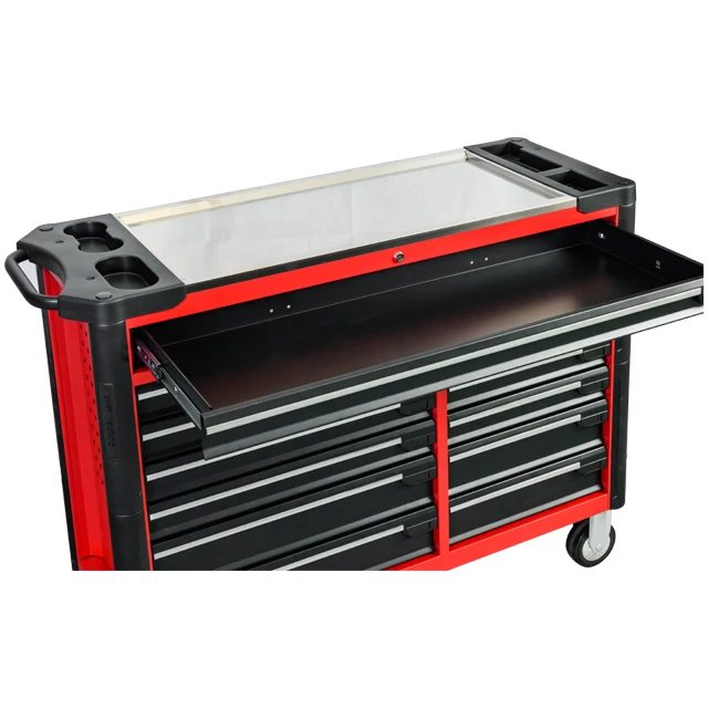 13-Drawer Stainless Steel Worktop Trolley Cabinet Powder Coat Garage Metal Workshop Tool Toolbox 2 Years Warranty OEM