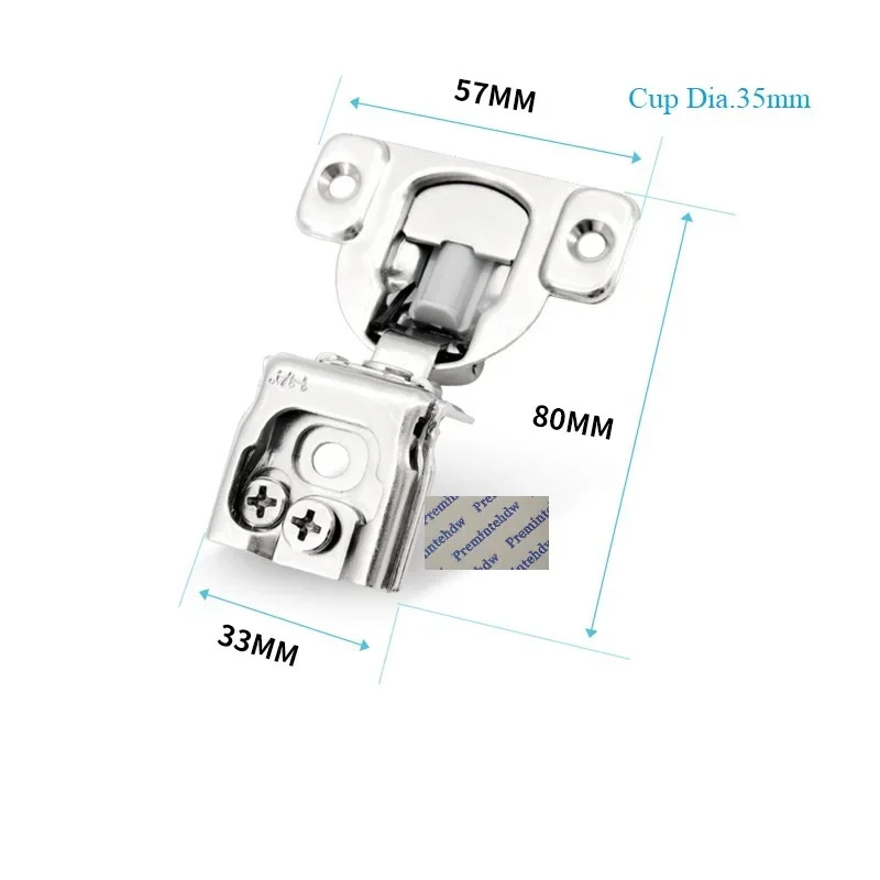 10Pcs American Face Frame Cabinet Hinge Soft Close 3 Dimension Adjustment