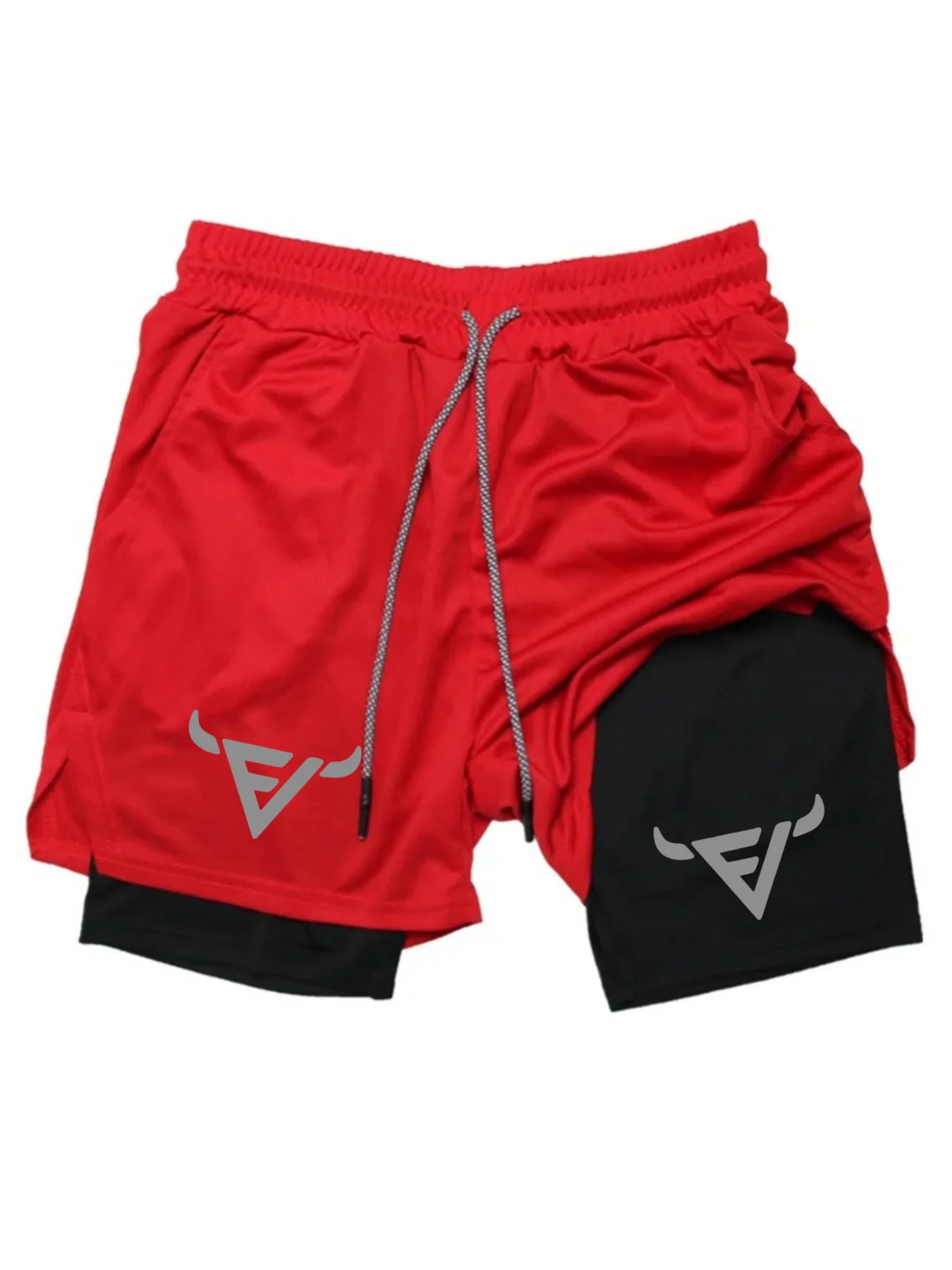 Men's summer shorts: double-layered, breathable indoor gym shorts, suitable for outdoor activities like running and basketball