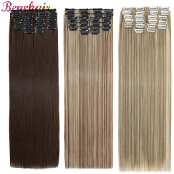 BENEHAIR 180g Straight Clip in hair extensions 22