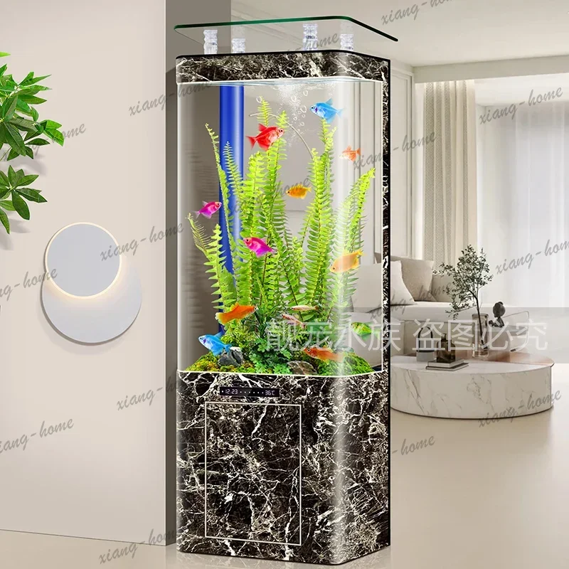 FG  living room bottom filter household integrated forming intelligent aquarium ecological vertical goldfish tank