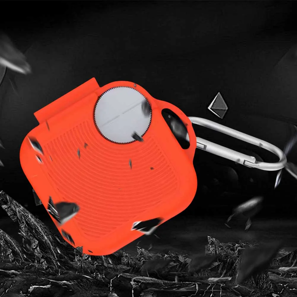 Silicone Earphones Case with Carabiner Full Protections Housing Shockproof Protector Cover Sleeve for CMF by Nothing Buds Pro 2 - Image 3