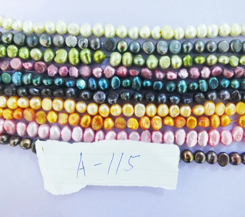 10PCS Latest Designed  7-8mm Natural Freshwater pearl Beads Loose Beads For Jewelry Making 15”