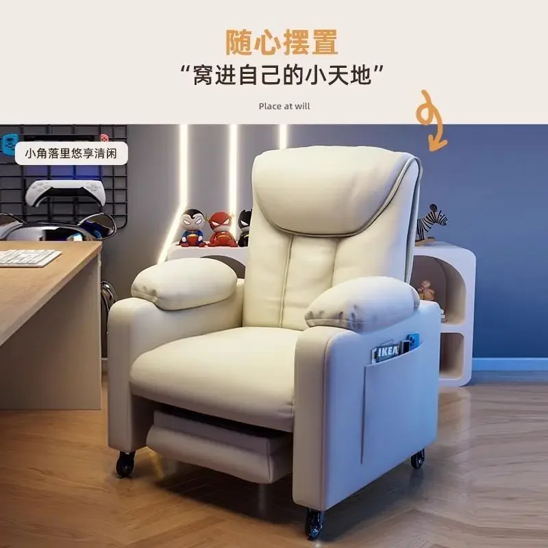 Comodo, pigro, sedentario, divano poltrona, singolo, comodo, da ufficio