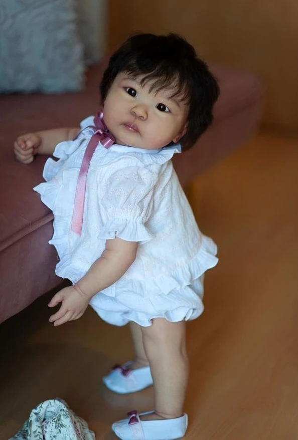 Npk 25 ''alta quantidade peças de boneca inacabadas cor fresca tamanho enorme reborn min li toque macio com kit de bonecas de corpo de pano