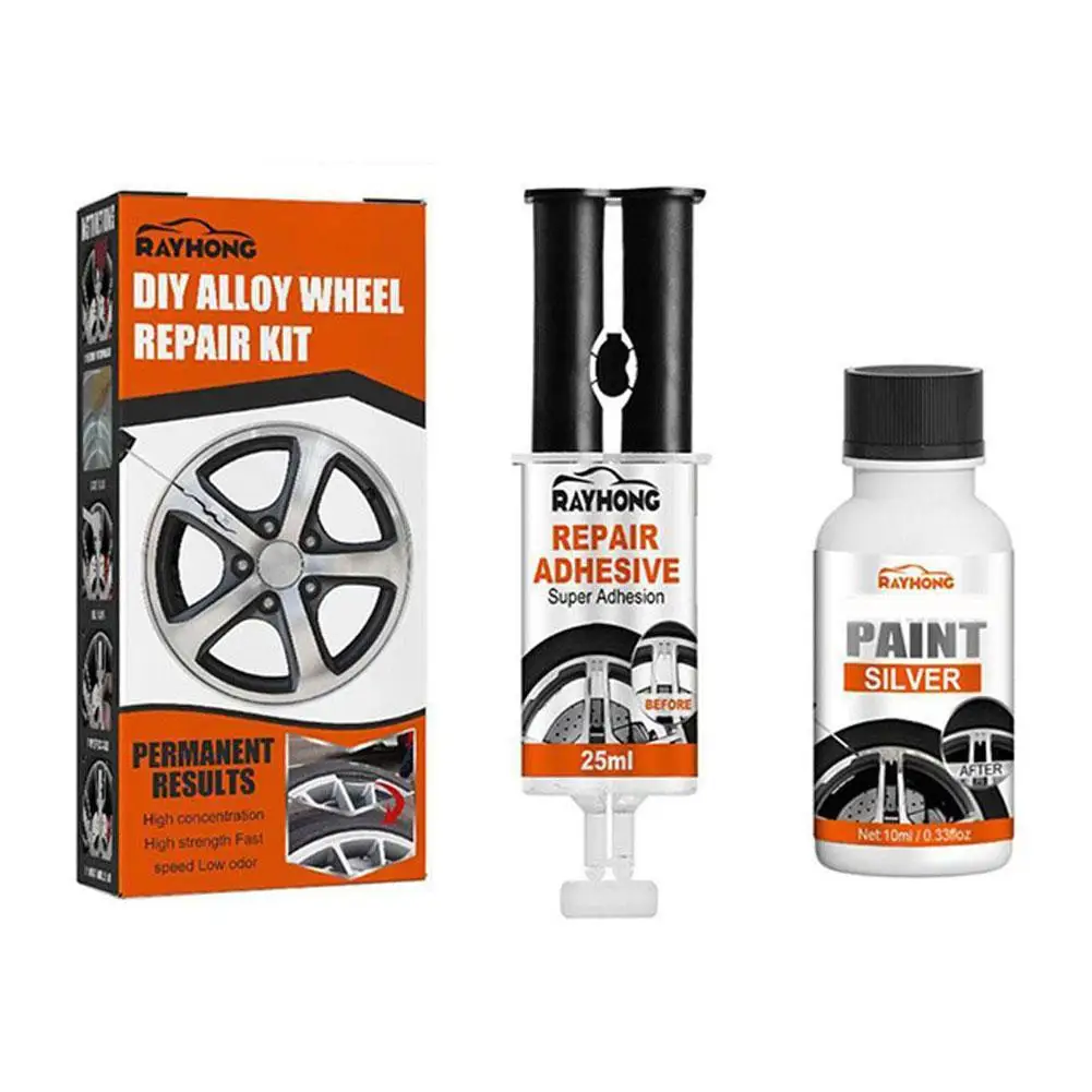 Car Rim Care Wheel Restoration Kit, Pintura para Discos, Arranhões de liga, Removedor de arranhões, Limpar, Motocicleta R5L8