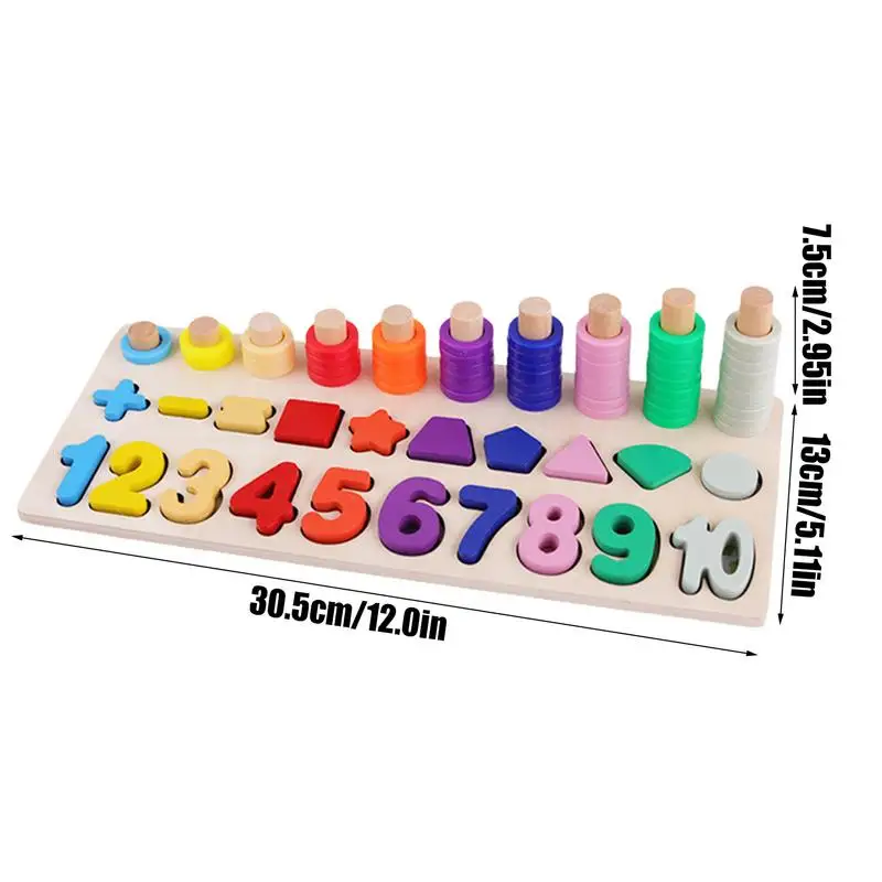 Nummer Puzzle Spielzeug Zählform Stapler Mathe Spiel Puzzle Brett Vorschule Lern aktivitäten Feinmotorik Spielzeug für Kinder