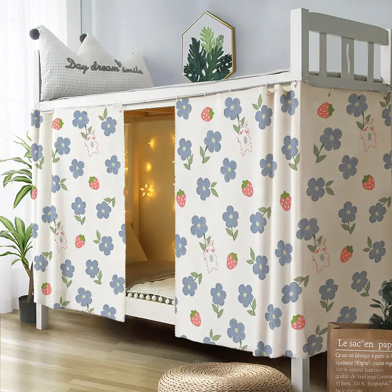 VIKAMA Japanese Style Dorm Bed Curtain Blackout Privacy Bunk Loft Bed Twin XL College Dormitory Aesthetic