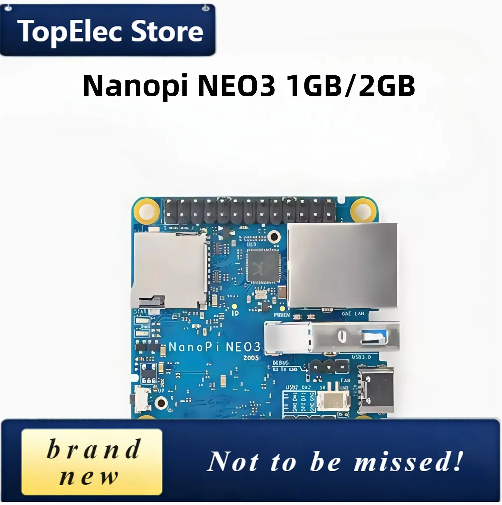 TopElec Nanopi NEO3 RK3328 Development Board USB3.0 Gigabit NIC 2G Memory OpenW/LEDE