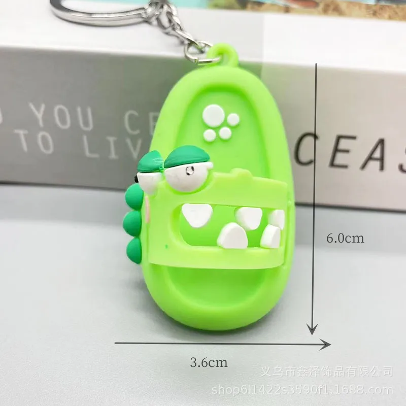 New Mini Summer Small Slippers Keychain Pendant Cartoon Cute Little Animal Small Slippers Backpack Pendant Birthday Gift