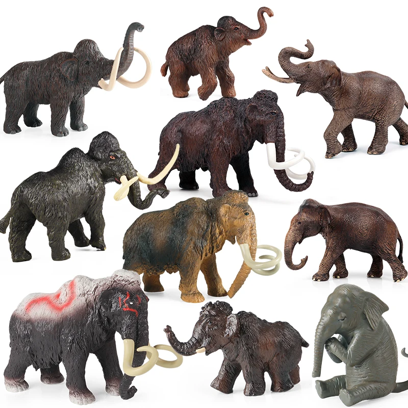 Oenux African Elephant Wild Animals Simulation Solid Big Mammoth Model Animals Figurines Action Figures Collection Kids Toy Gift