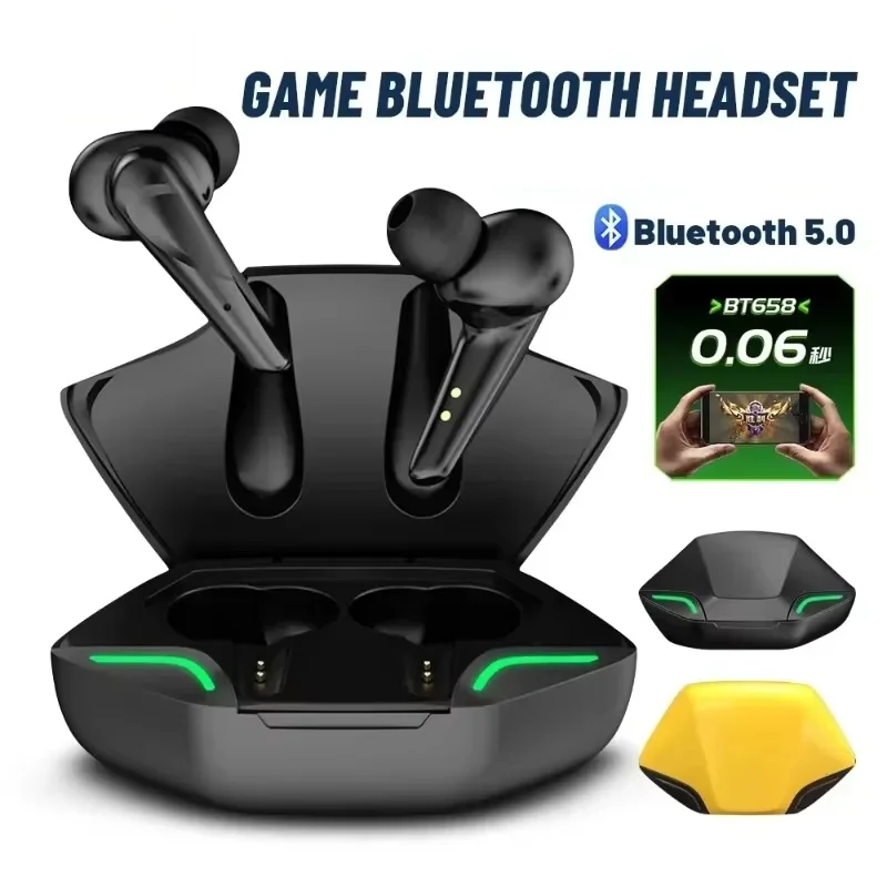 Беспроводные наушники TWS HiFi, игровая Bluetooth 5,0, гарнитура с микрофоном, шумоподавлением, высококачественные басовые наушники для iPhone