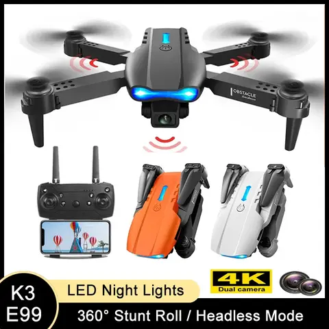Profissional E99Pro Drone com 4K Dual Camera, WiFi, Fluxo Óptico, FPV, Evitar Obstáculos, Fotografia Aérea, Quadcopter