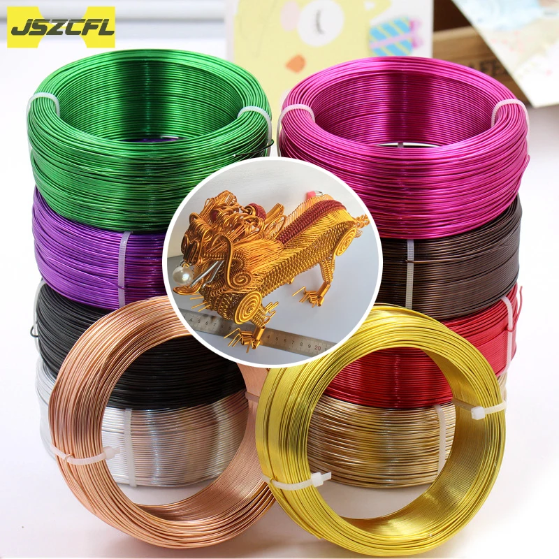 

100-200Meters Color Aluminum Wire 0.6mm 0.7mm 1mm Soft Aluminum Wire DIY Handmade Model Material Art Design Home Ornaments