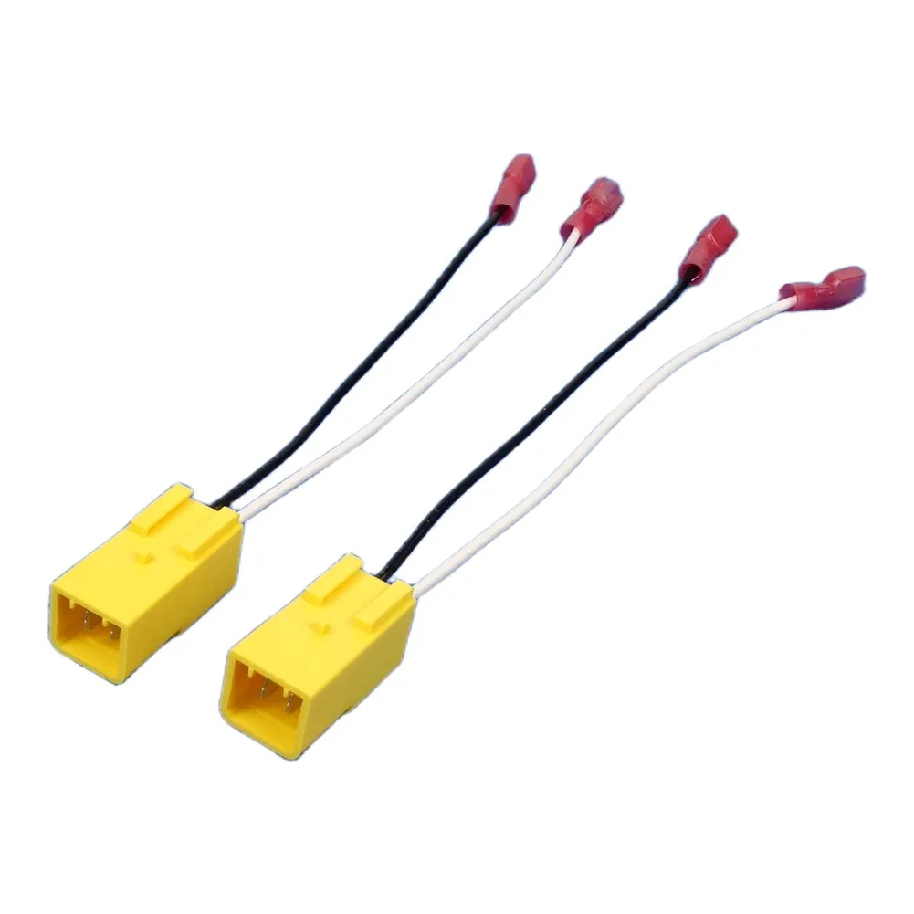 For Alfa Romeo Car Speaker Harness Connector with Clear Wiring 2 Pin Interface Yellow Housing and Direct Replacement Fit