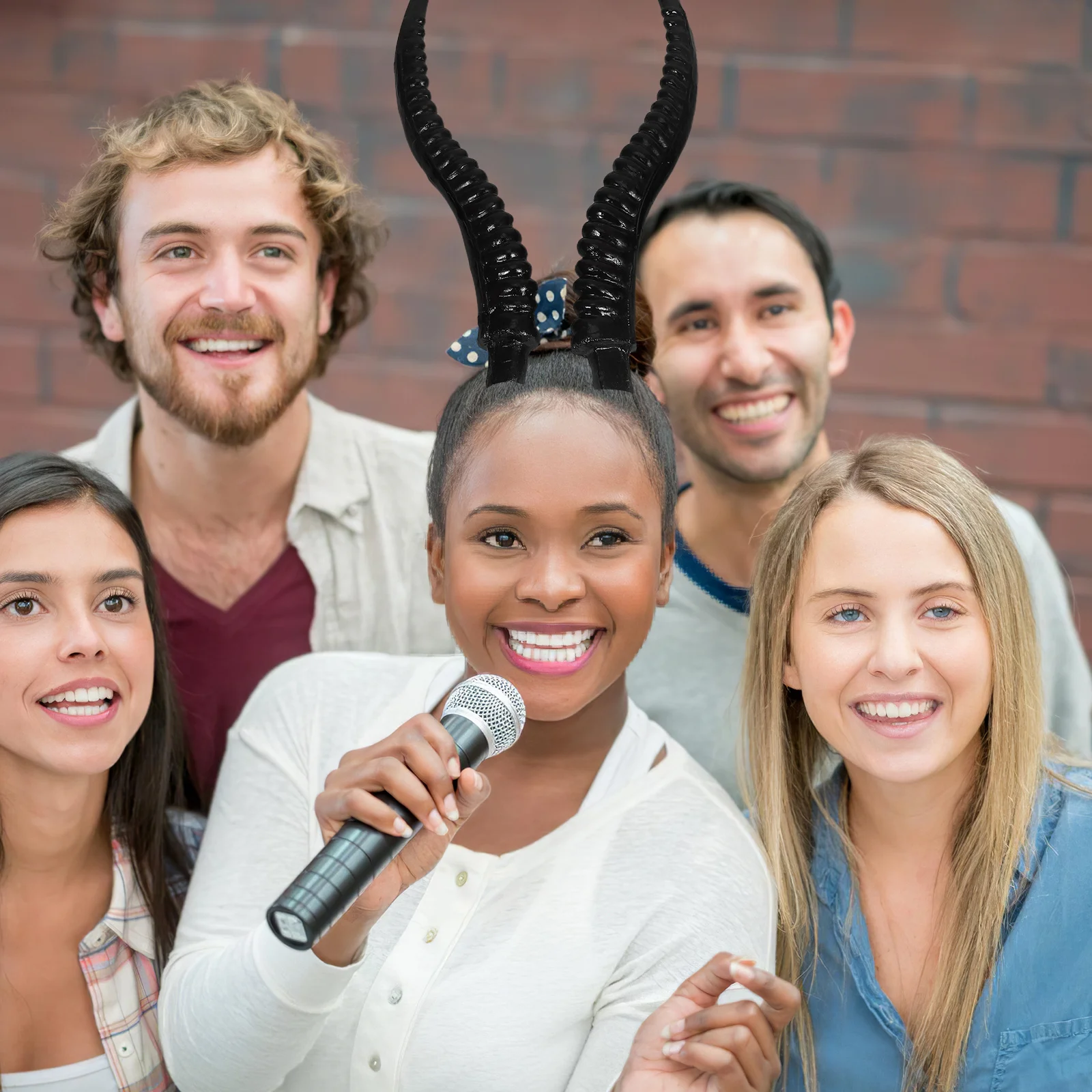 2 쌍 현실적인 염소 뿔 DIY 머리띠 장식 코스프레 의상 소품 할로윈 테마 파티 액세서리