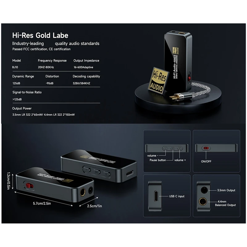 

Upgraded HIFI Decoding Headphone AmplifierJAS