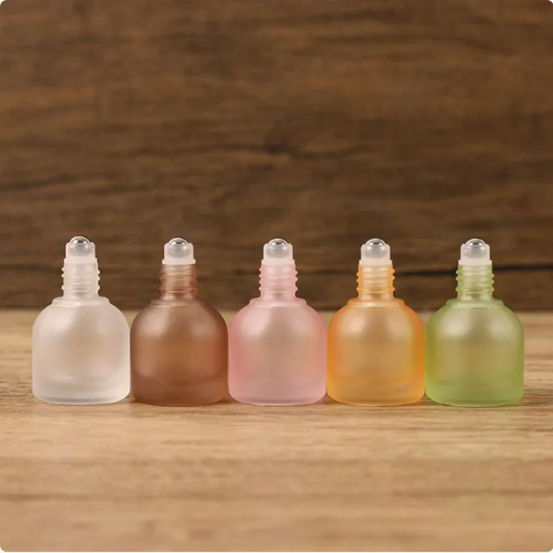 10/30 pçs 10ml bola de rolo colorido garrafa de óleo de vidro essencial vazio perfume rolo bola recarregável recipiente líquido ferramenta de maquiagem