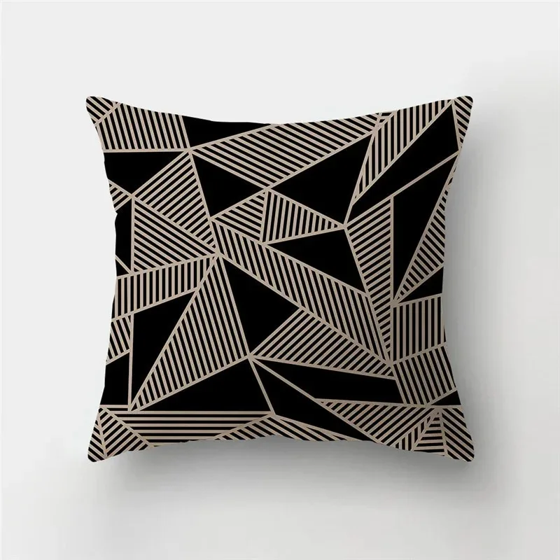 Nordic fashion geometric pillow cover 45x45cm wooden background cushion cover home living room sofa bedroom decoration