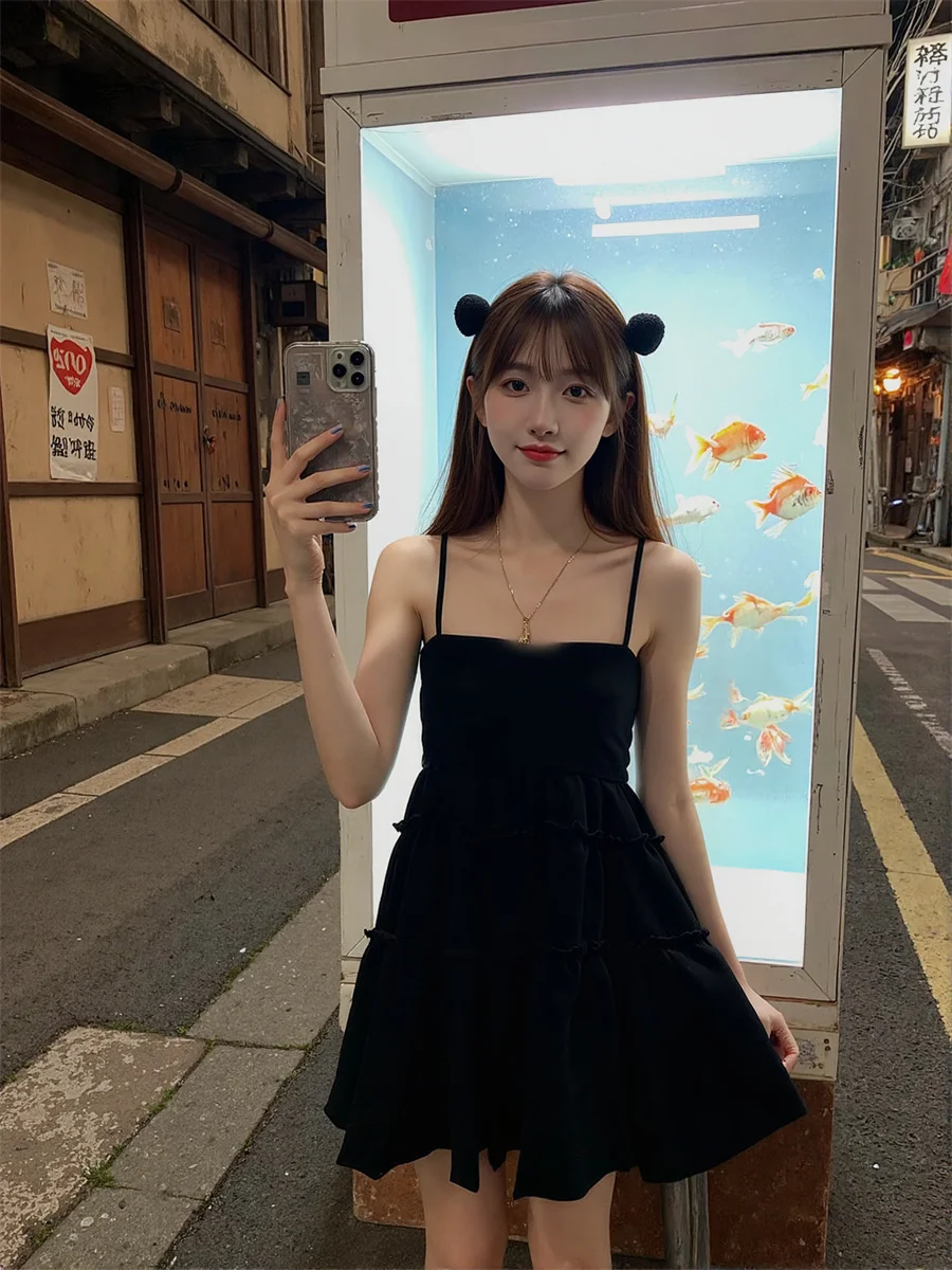 Abiti corti da donna con maniche increspate stile principessa Cottagecore Fairycore Y2K Preppy Boho Estetica letteraria bohémien