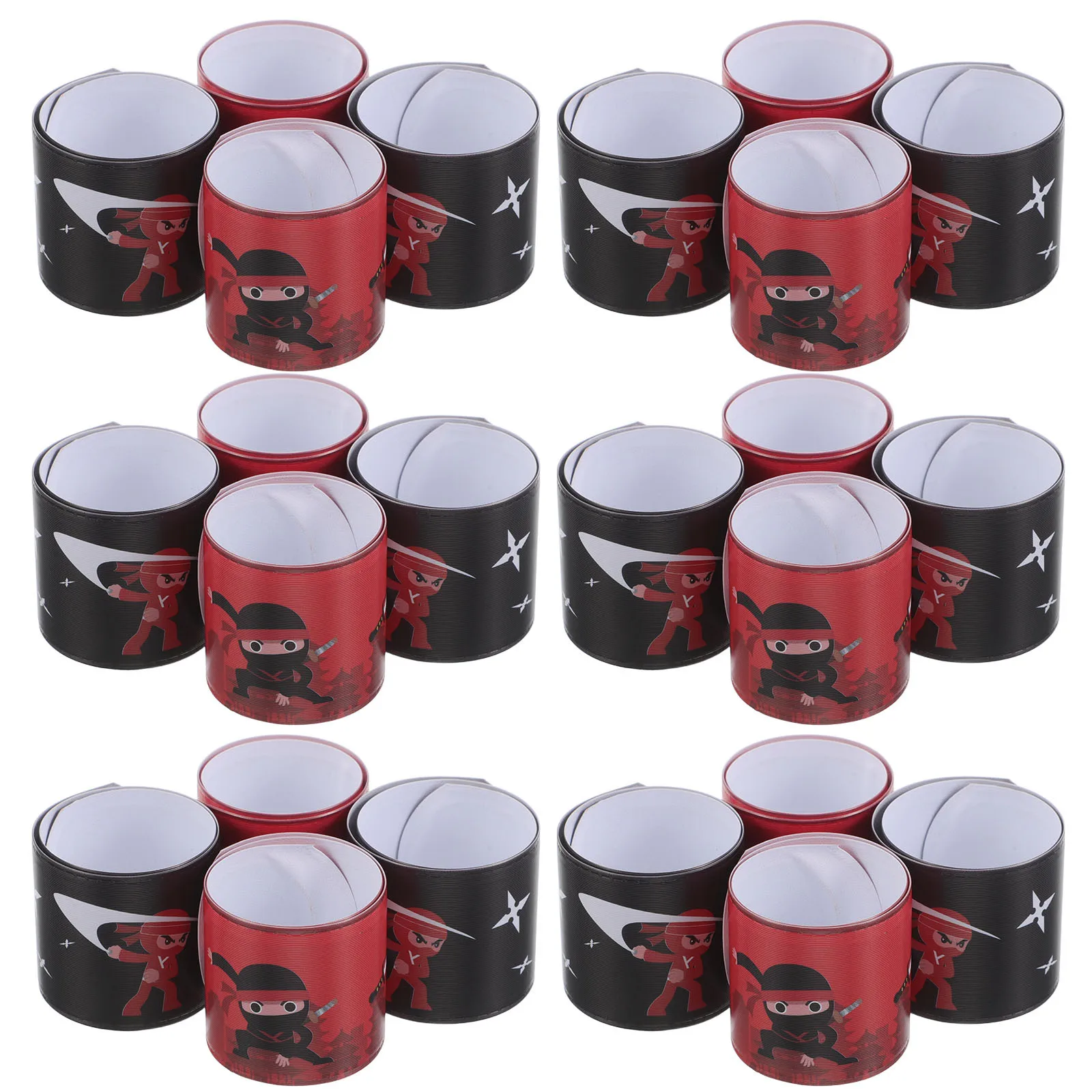 

36Pcs Halloween Slap Wristbands Ninja Snap Bracelets Karate Party Favors Goodie Bag Fillers Kids Interactive Wristbands Party