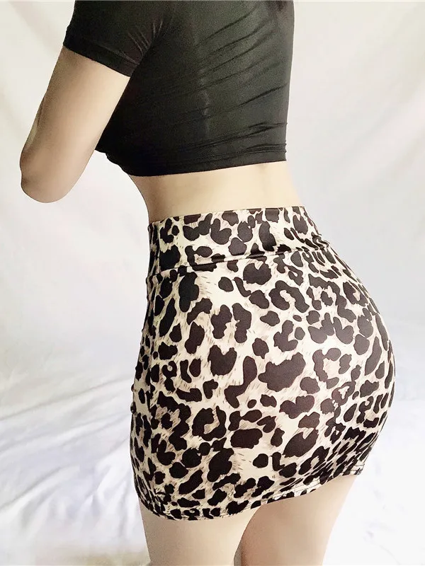 

Leopard Snake Pattern Butt Skirt Street Sle Print Skirt No Women's mid Waist Fitting Skirt for Par Summer