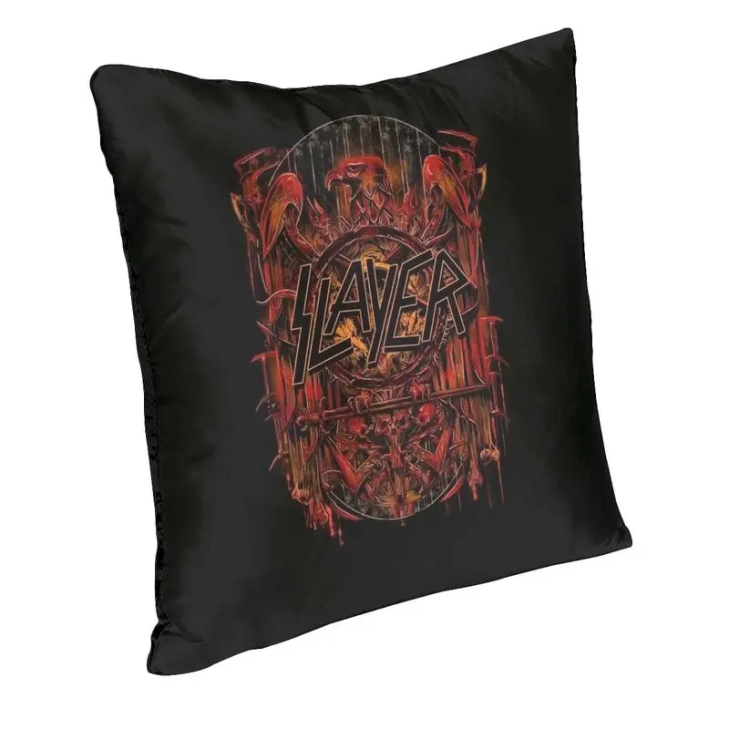 Slayers Heavy Metal Rock Band Cushion Covers Soft Velvet Cute Throw Pillow Case Home Decor