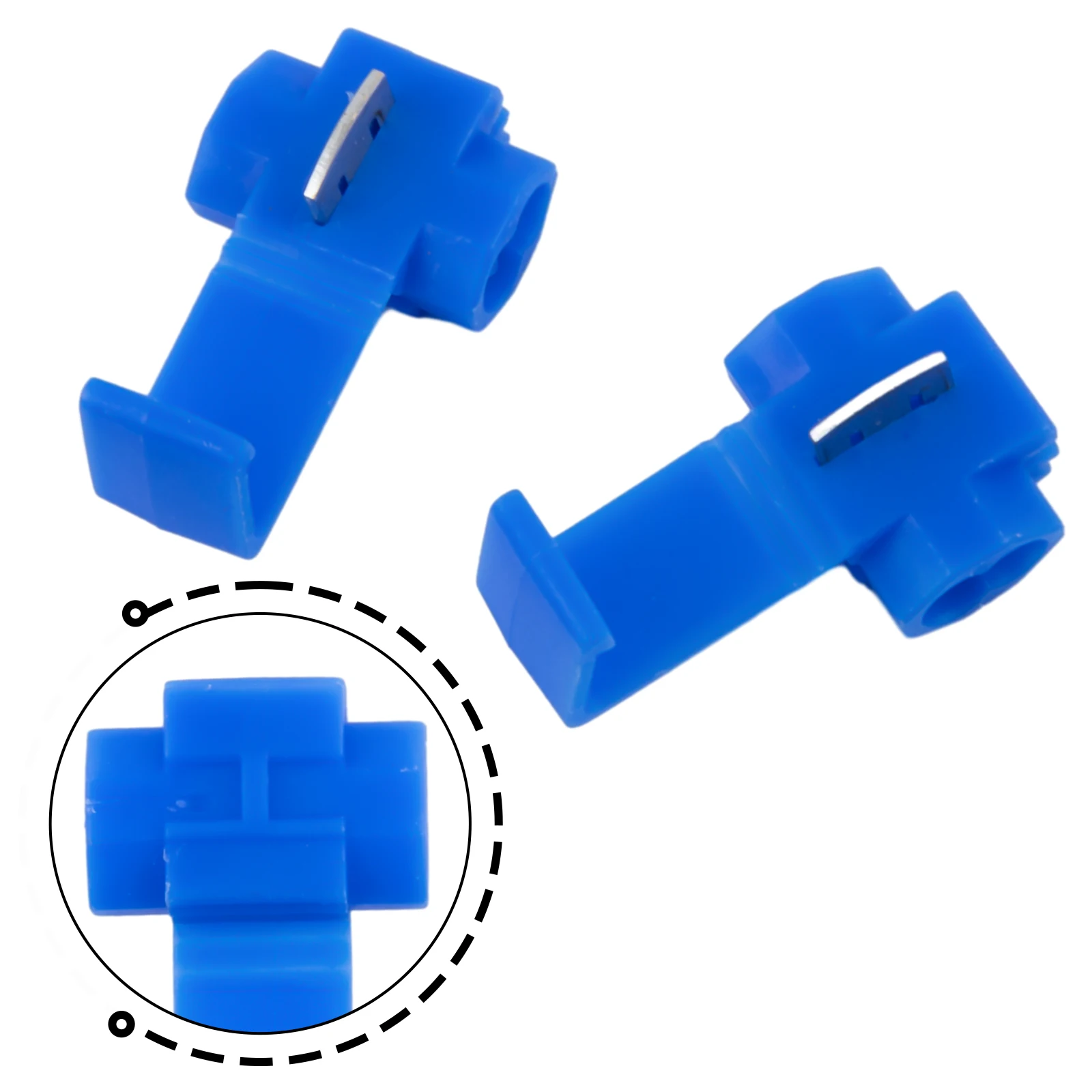 100Pcs Blue Quick Electrical Wire Cable Connectors Quick Snap Splice Lock Wire Terminals Crimp Waterproof Electric Connector