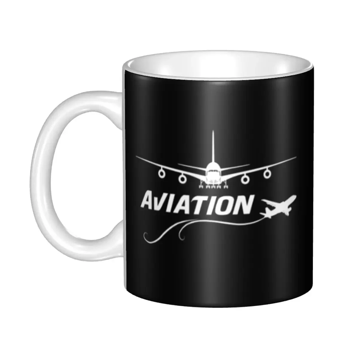 Customized Aviation Lover Mug DIY Airplane Pilot Aviator Air Fighter Ceramic Milk Tea Coffee Cups Beer Mug