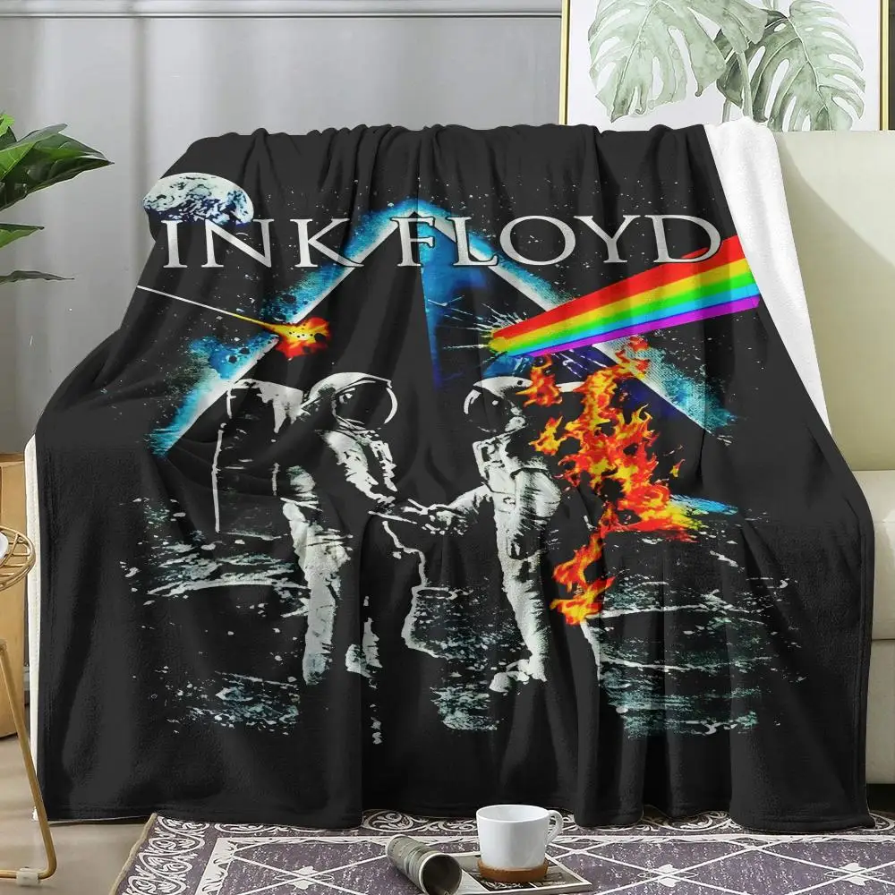 Legendary Rock Band P-Pink Floyd Throw Soft Flannel Throw Summer Blanket Lightweight Cozy Nap Blanket for Sofa Bed Travel