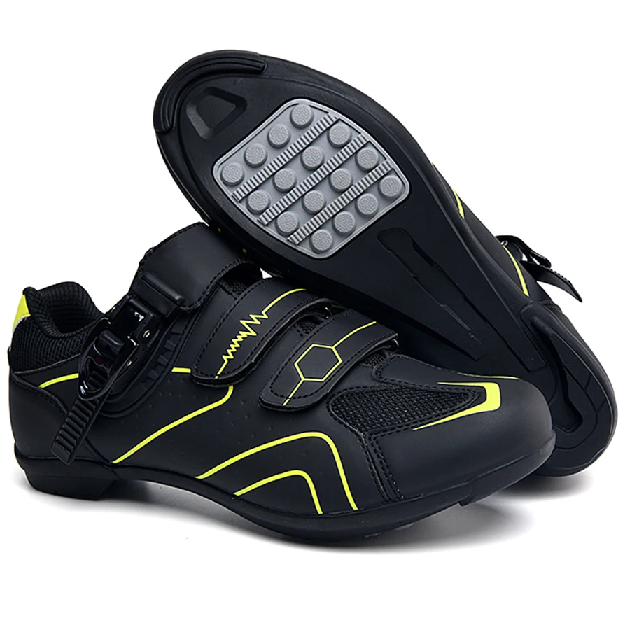 Zapatillas de Ciclismo de velocidad para hombre y mujer, botas planas de ciclismo de carretera, con pedales de Clip, gran oferta