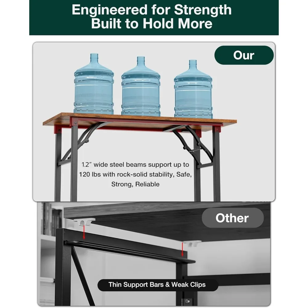 Escritorio plegable portátil para computadora portátil de 43,3 pulgadas: mesa plegable compacta y de configuración rápida para un fácil uso y almacenamiento