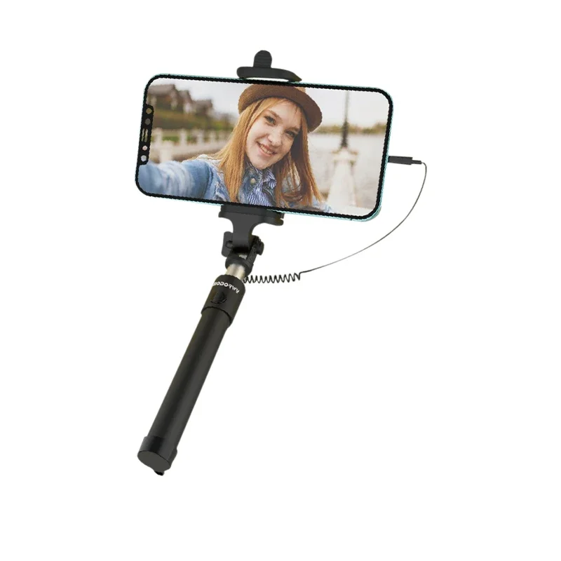 MODORWY Universal LT Wired Selfie Stick Tripod Monopod 120 degree Rotation fill light mini selfie stick with LT cable