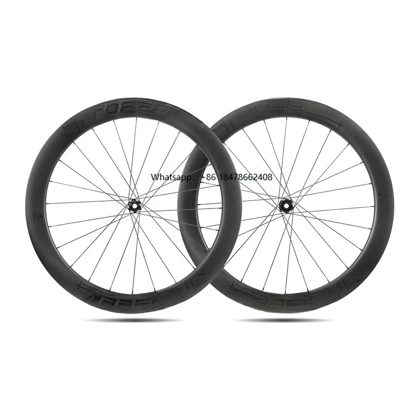 

OEM 700C Carbon Fiber Road Bicycle Wheel Set Factory 28mm Wide 38/50/60mm Straight Spoke Pattern Wheelset with 24 Holes