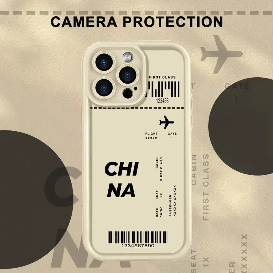 حافظة لهاتف آيفون XR 13 12 11 Pro Max 15 16 14 Plus XS Max 17 Air 16e من السفر في الصين