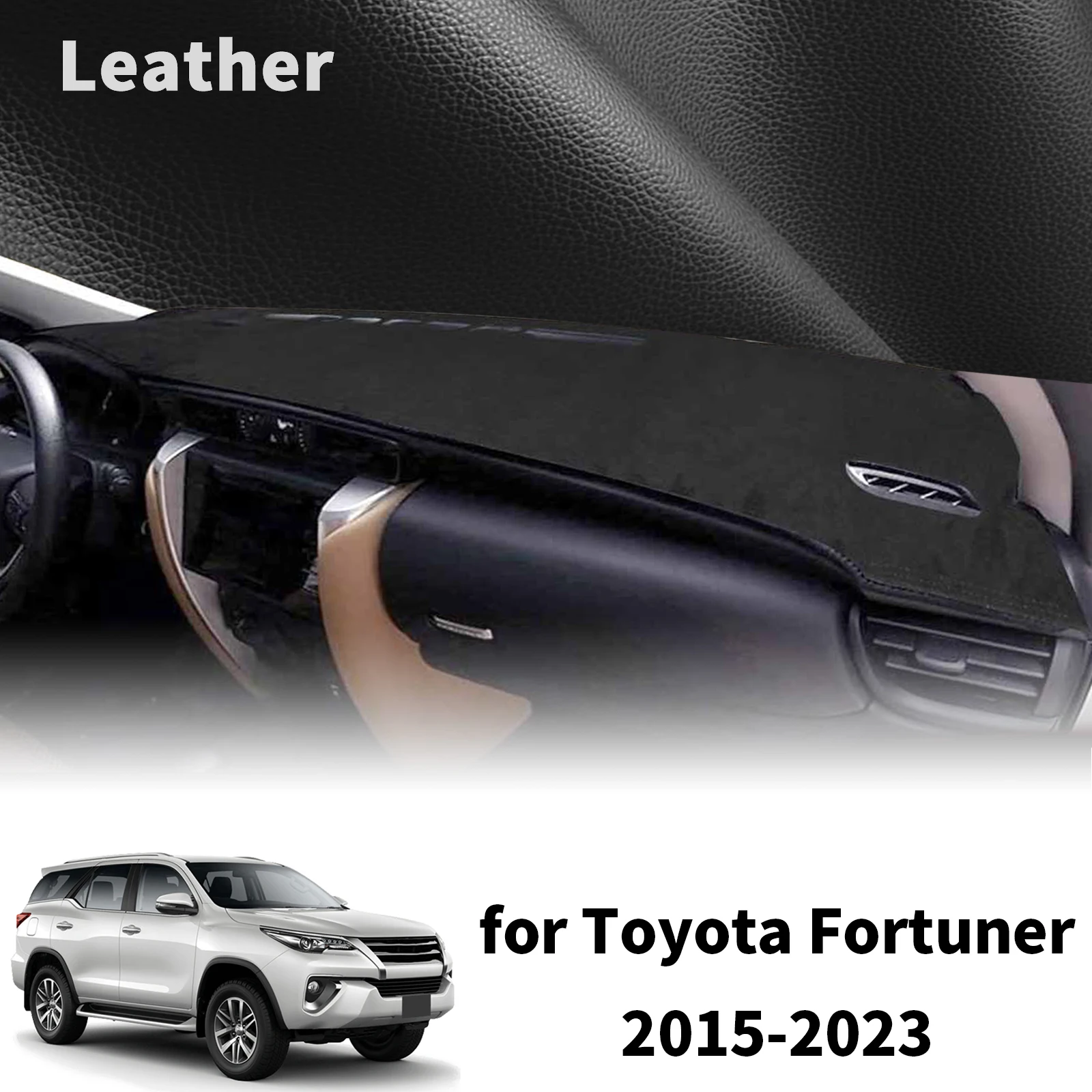 for Toyota Fortuner 2015 2016 2017-2023 High Quality Dashboard Cover Dashmat Sunshade Anti‑UV Protector Dash Mat Pad Accessories