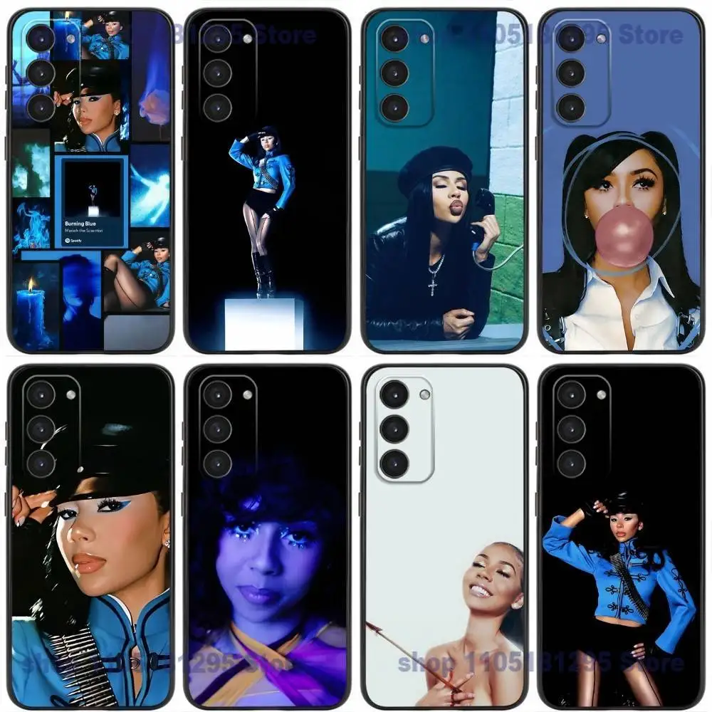 

M-Mariah The Scientist Burning Blue Phone Case For Samsung Galaxy A20,21s,22,31,32,52,53,72,73,80,91 Liquid Silicone Black Cover