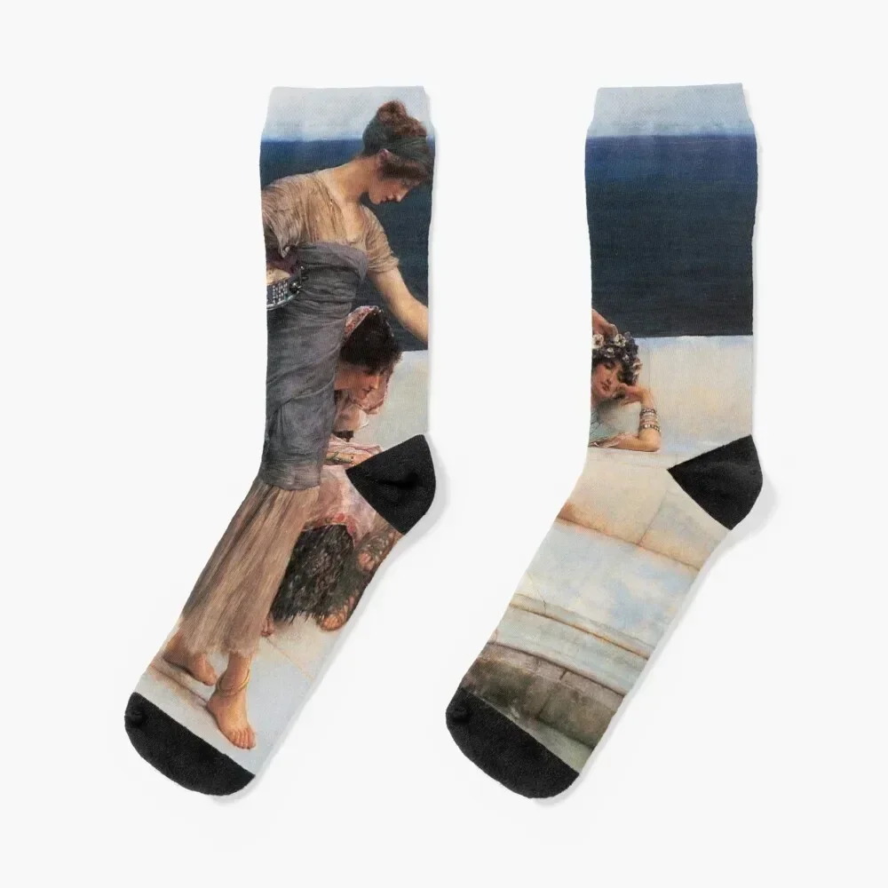 

Silver Favourites - Lawrence Alma-Tadema - 1903 Socks christmass gift japanese fashion cycling Socks Woman Men's