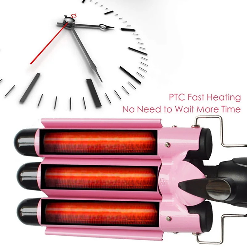 Dry Wet Dual-purpose Hair Curler 3-Tube Hair Curling Iron Multiple Gears Temperature Control Egg Roll Hair Waver Styling Tools
