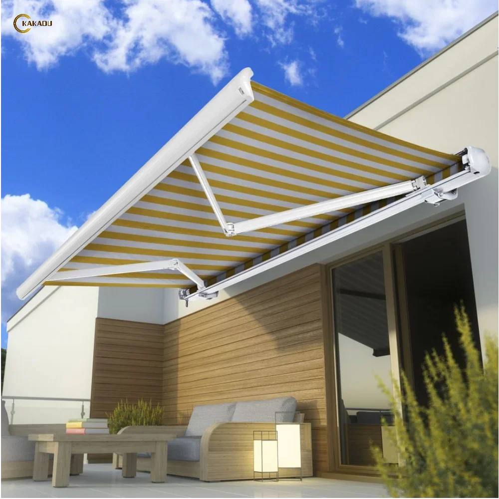 Best Quality Commercial Electric Retractable Arm Awning Outdoor With Led Light