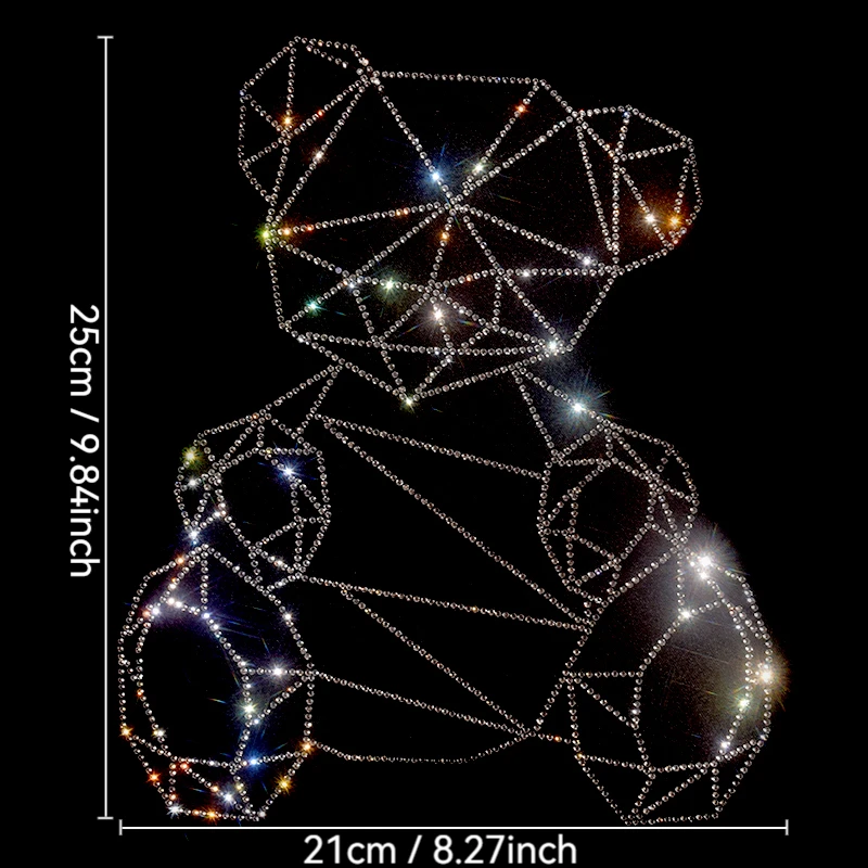 

Shining High Quality Simple Rhinestones Iron On Denim T-shirt Sweater DIY Jacket Fashion Patch Clothing Decorations