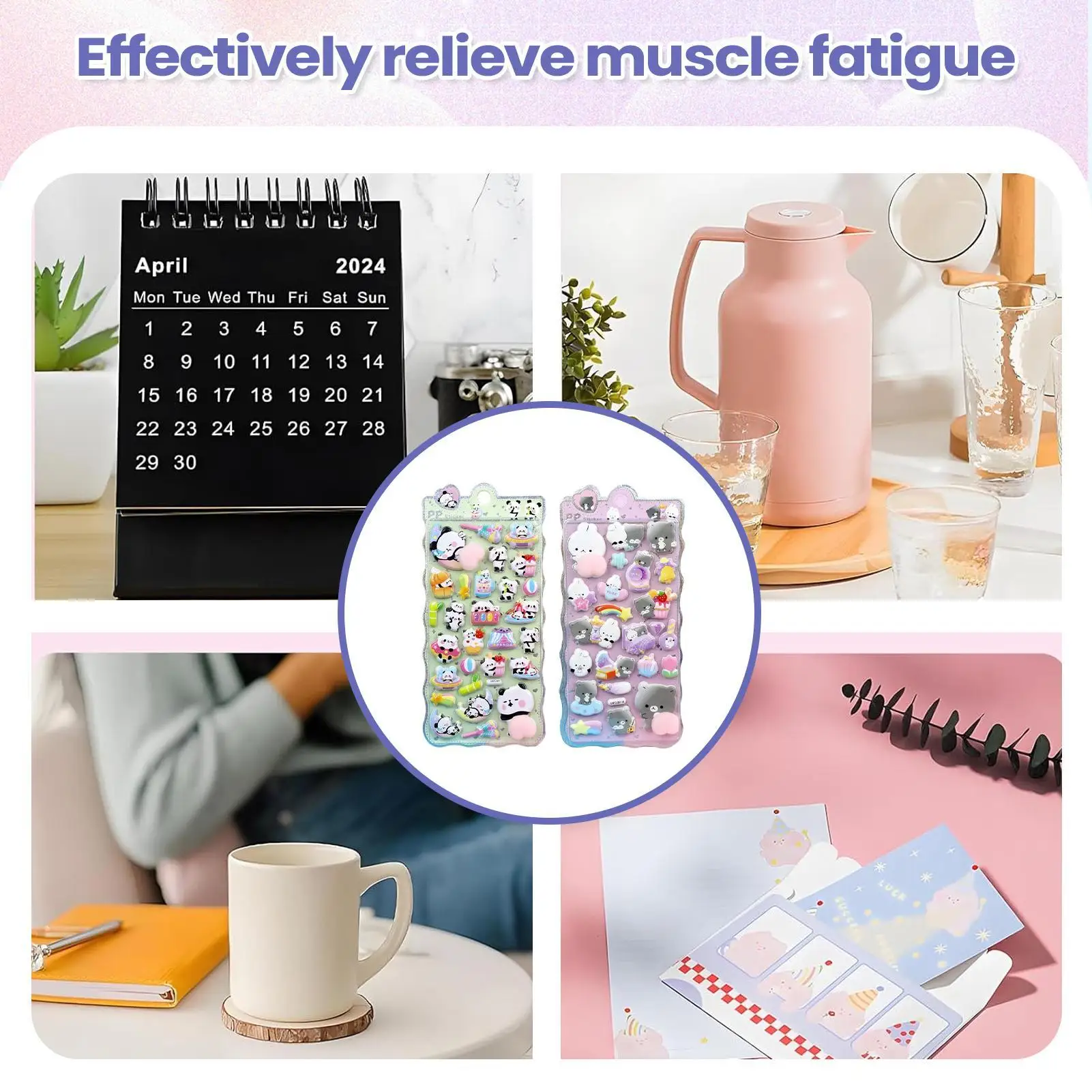 ملصقات ثلاثية الأبعاد جمالية لطيفة على شكل حيوان ديكور 2 ورقة شارات زخرفية لسكرابوكينغ جراب هاتف دفتر كمبيوتر محمول كرافت للأطفال #4