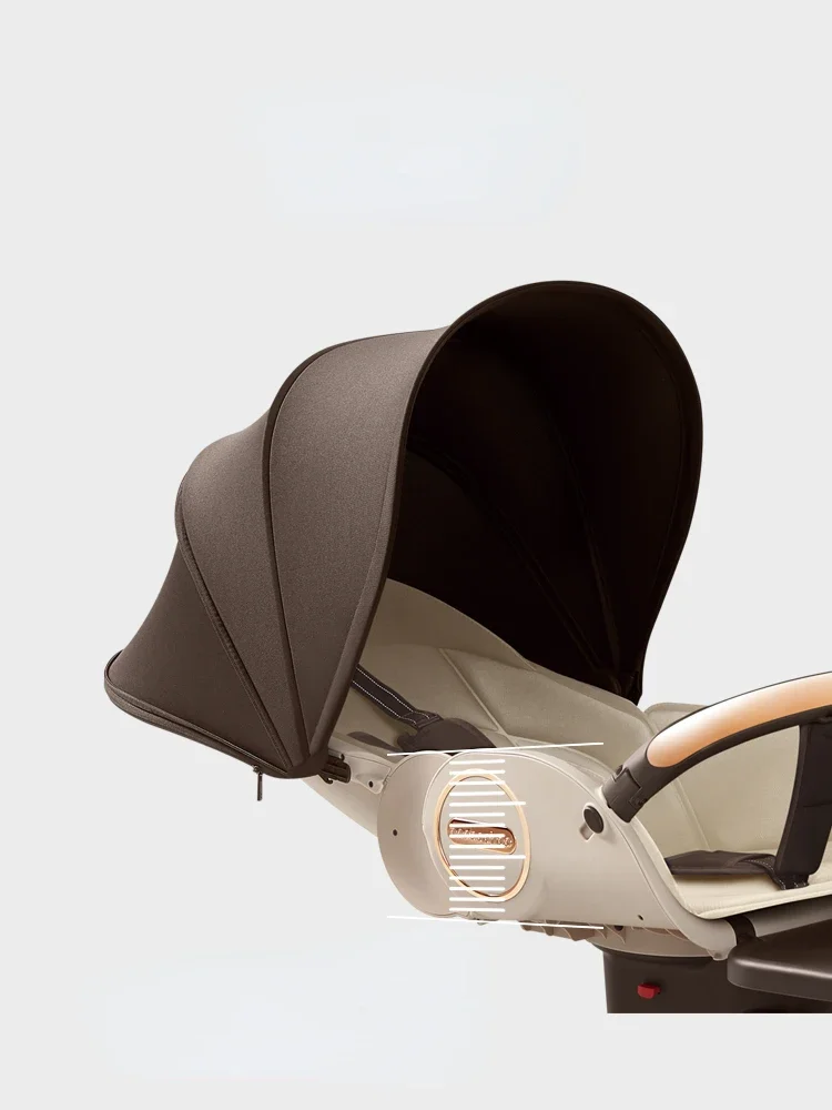 Baby-walking artifact can sit, lie down and sleep. Two-way stroller is light and foldable, with high landscape.