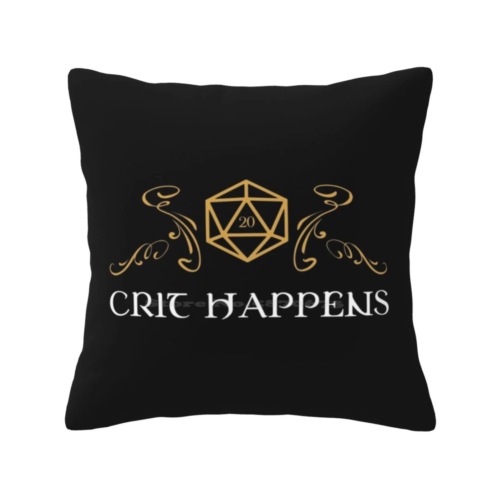 Crit Happens Natural 20 Tabletop Rpg Addict Pillow Cover Hug Pillowcase And Dragons Dnd D And D Dragons Pathfinder Eldritch