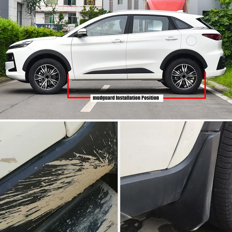TONLINKER Car Mudguard For JAC JS6 2021 2022 2023 SUV Mudguards Splash Guards Front Rear Fender Mudflaps 4Pcs Accessories
